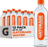 Gatorade bottle front packaging showing 12-pack and hydration branding benefit