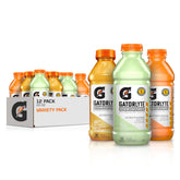 Gatorlyte front pack shot showing variety pack and quick hydration benefit