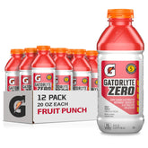 Gatorade Gatorlyte Zero front packaging showing 12 bottles and benefits