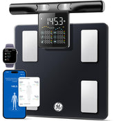 GE smart scale front view showing full platform and handle for easy reading
