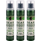 Gear Hugger front packaging 3oz 3‑pack showing compact size and eco focus