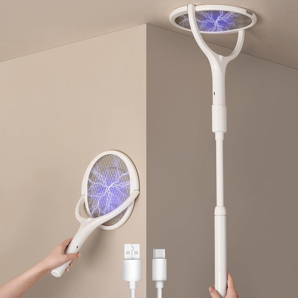 GeckoMan front view showing both rackets for immediate home pest control