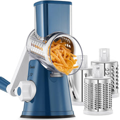 Geedel rotary grater front view showing compact design and stable base benefit