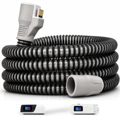 Generic brand air tube front connection showing secure AirSense11 fit and reliable seal