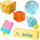 Generic butter squeeze toy front view showing shape and color benefit calming fidgeting