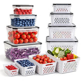 Generic front view of containers set showing neat fridge storage benefit