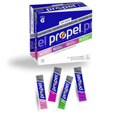 Generic front packaging showing 40 packet box and flavors for convenient hydration