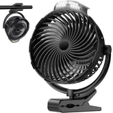 Gentsvip front view of 8-inch clip fan showing compact design and airflow