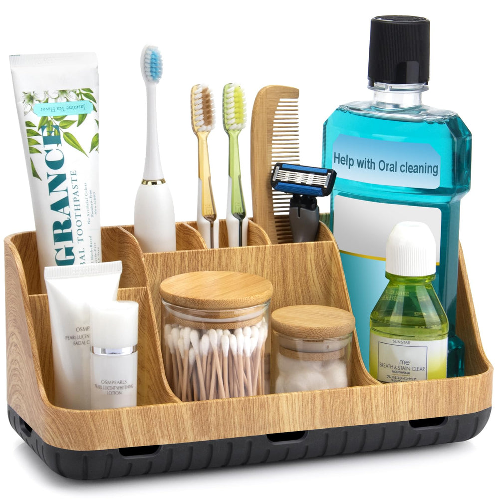 GFWARE front view organizer showing neat countertop storage and accessibility