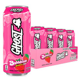 GHOST Bubblicious front packaging showing 16oz can and 12-pack convenience