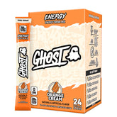 GHOST front packaging showing 24 Orange Cream sticks for convenient energy