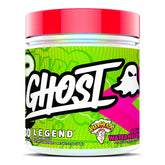 GHOST Legend front tub showing Warheads Sour Watermelon branding and benefits