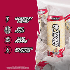 GHOST pour of Raspberry Cream showing color and smooth texture for flavor clarity