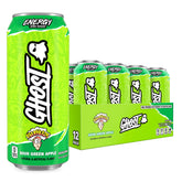 GHOST Warheads sour green apple front pack showing branding and flavor benefit