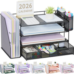 gianotter front view showing compact organizer saving desk space