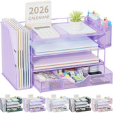 gianotter front view of purple organizer showing compact storage benefit