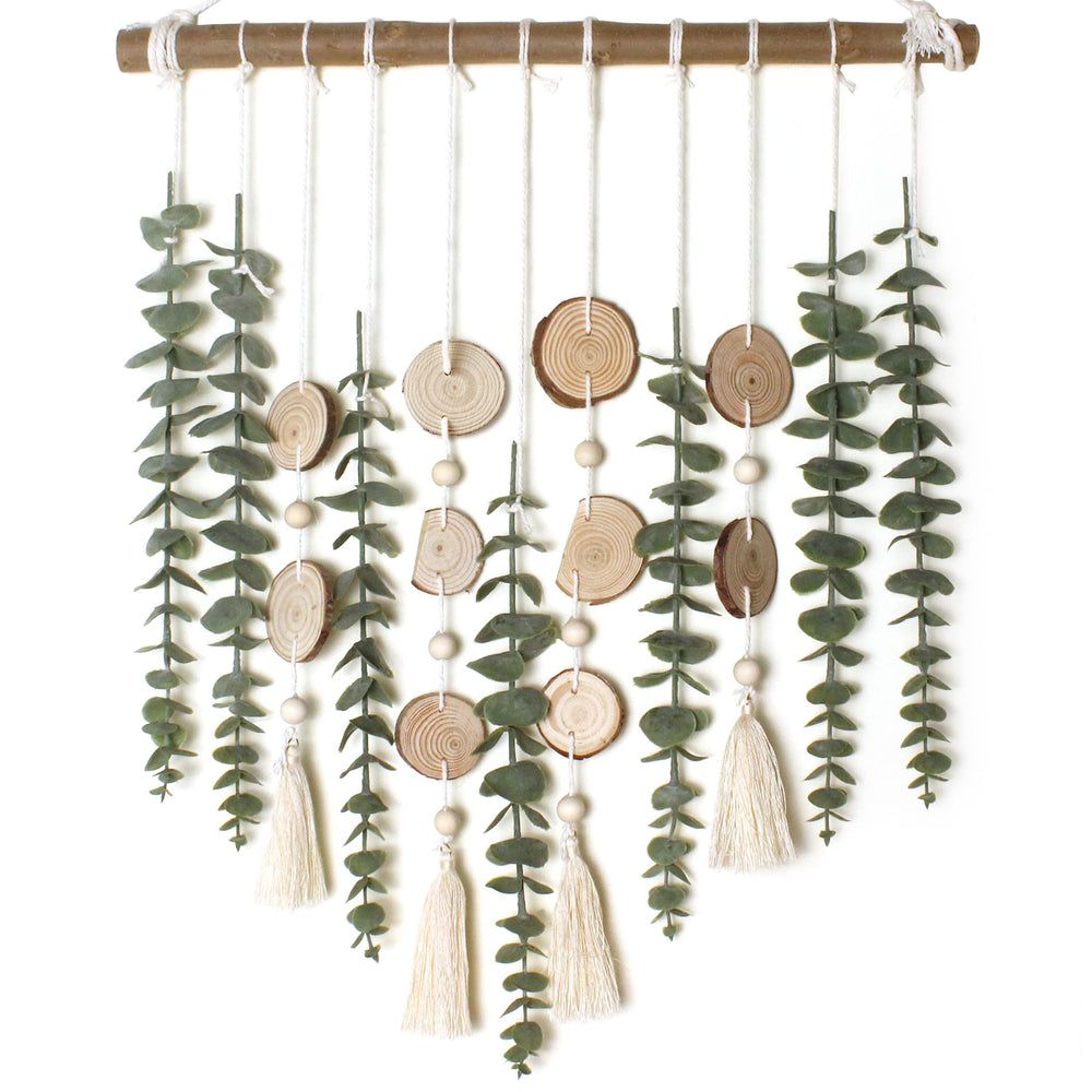 GIAUMA front view eucalyptus wall hanging adds cozy boho charm