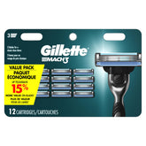 Gillette Mach3 front packaging showing 12 refills and value