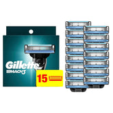 Gillette Mach3 front packaging showing 15 refills and value