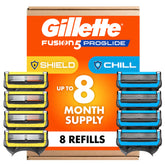 Gillette ProGlide front packaging shows variety pack and benefits