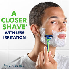Gillette Sensor3 Sensitive lubricating strip detail for smoother glide