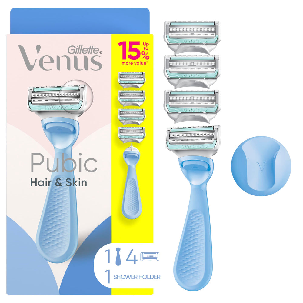 Gillette Venus front packaging showing product and calm design for gentle shaving