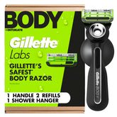 Gillette Labs razor front view showing ergonomic design and confident grooming