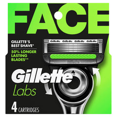 Gillette showing front packaging and refill count for quick identification