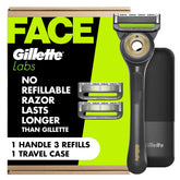 GilletteLabs handle front view showing ergonomic grip and improved control