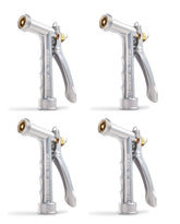 Gilmour metal nozzle front view showing robust build and reliable watering
