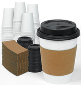 Ginkgo front pack showing 12 oz cups and lids, convenient bulk supply