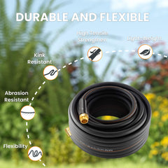 Giraffe Tools short hose watering potted plants illustrating easy handling and quick setup benefit