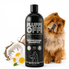 Girl With The Dogs front label showing product and clear deshedding benefits