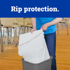 Glad ForceFlex film stretched around sharp edge demonstrating RipGuard protection