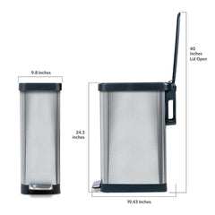 Glad bag ring system inside can securing liner to prevent fall through