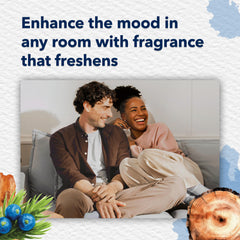 Glade Juniper & Teak oil droplet texture demonstrating premium layered fragrance benefit
