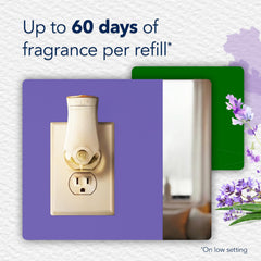 Glade close-up of single refill bottle highlighting design and ease