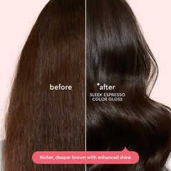 glaze applied to towel-dried hair demonstrating easy at-home use and even coverage