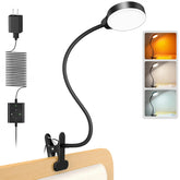 Glocusent front view showing lamp and clip for stable bedside lighting benefit