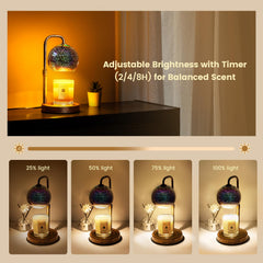 Glocusent dimmer knob detail showing smooth control, customizes brightness and scent strength