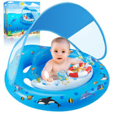 GLOPUS front view inflated baby float showing stable design and easy setup