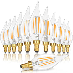 GoBright E12 front view showing flame tip and aesthetic, enhances decor