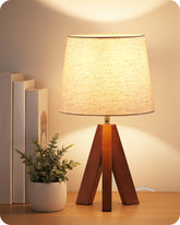 GOEBLESON front view of lamp showing warm ambient light and styling benefit