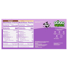 GoGo squeeZ chocolate pudding pouring from pouch and creamy rich benefit