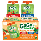 GoGo SqueeZ front box showing 24-count variety pack and family convenience