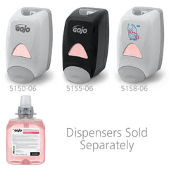 GOJO refill installed in FMX dispenser showing reliable fit and steady foam delivery to reduce waste