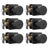 Goldenwarm matte black front view showing modern round privacy knob and clean finish for cohesive decor
