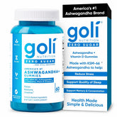 Goli bottle front view showing product name and vegan label benefit
