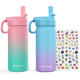 Gonfoam front view of both 16oz bottles showing durable design and kid-friendly look