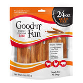 GOOD 'N' FUN front packaging showing 24 oz bag and product name benefit long-lasting chew